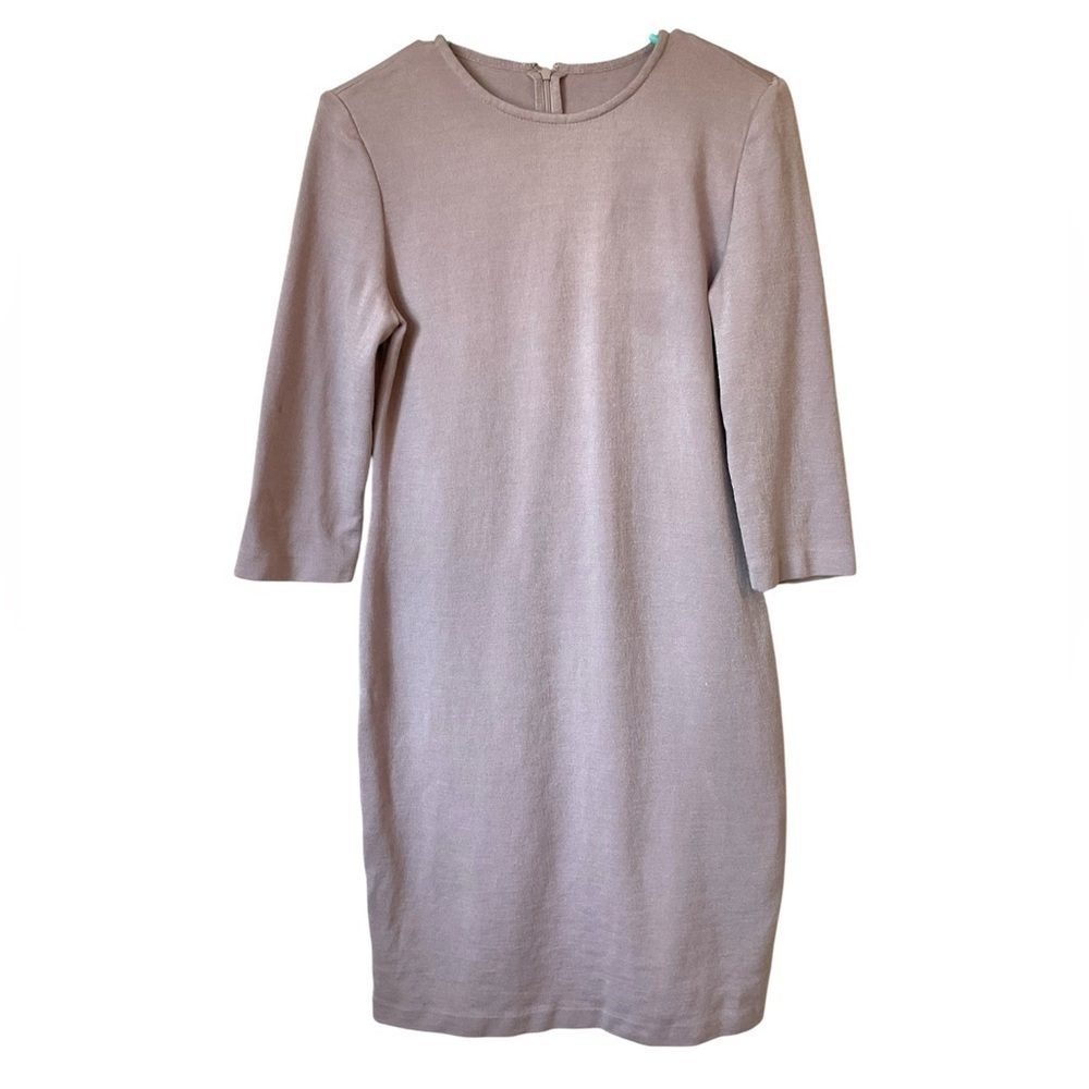 St. John Purple Wool Blend Knit Sheath Dress Size 10